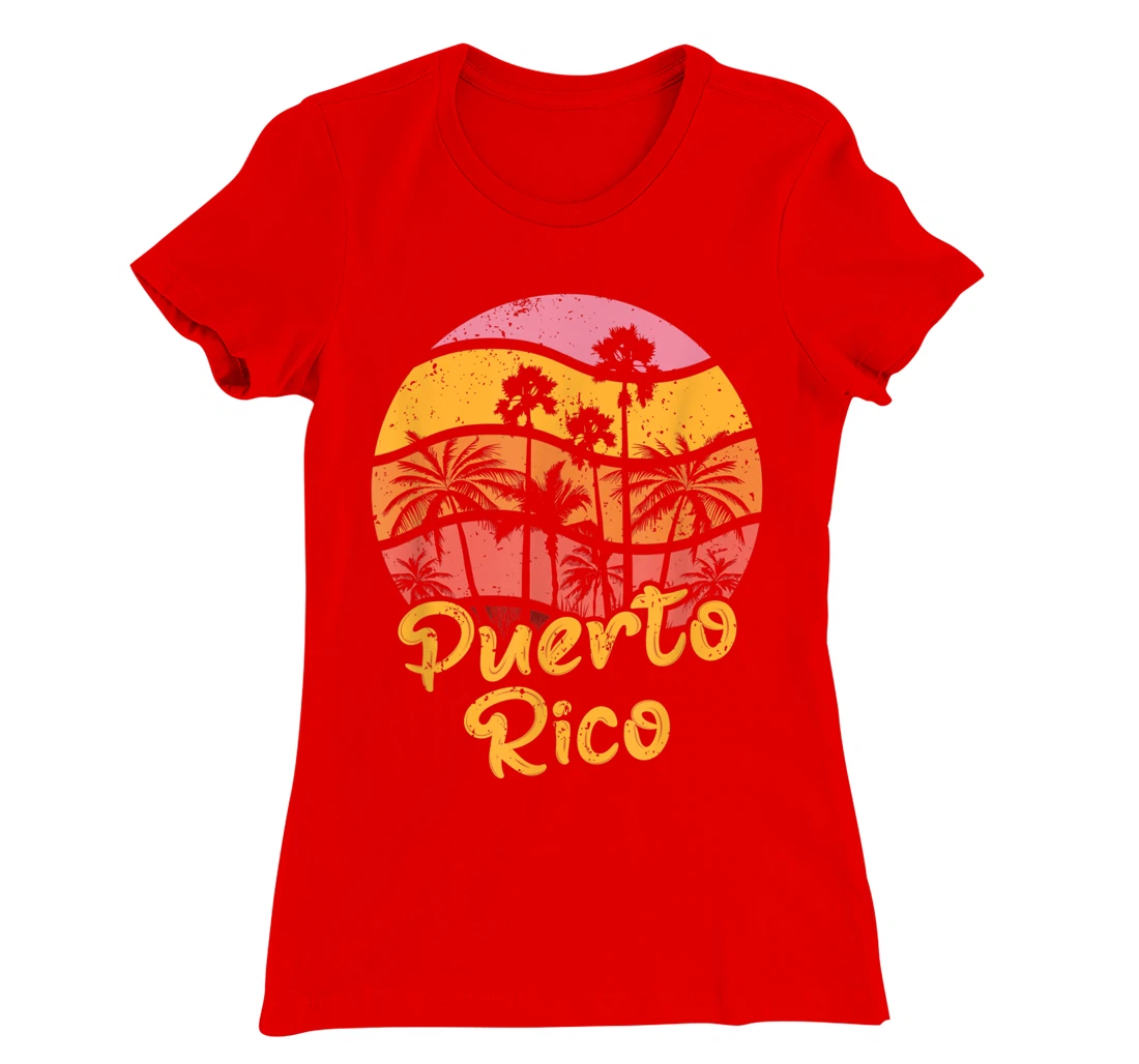 Puerto Rico Surfing Vintage T-Shirt, Women T-Shirt