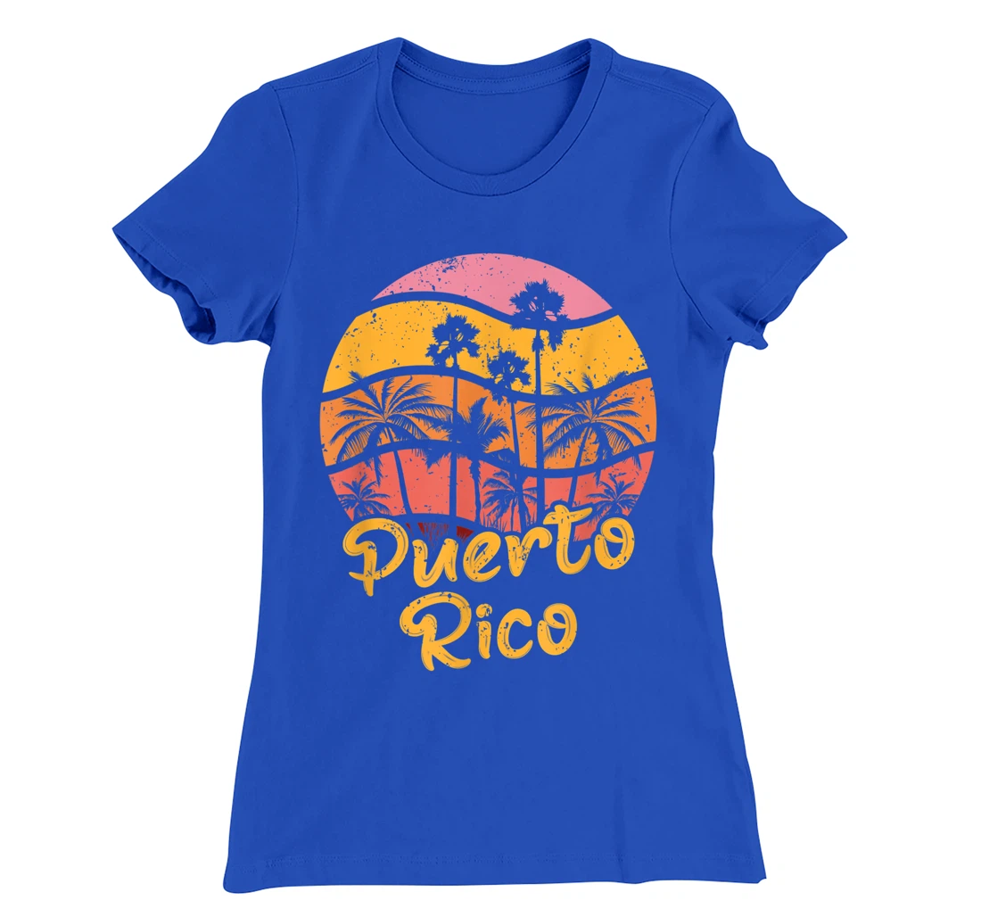 Puerto Rico Surfing Vintage T-Shirt, Women T-Shirt