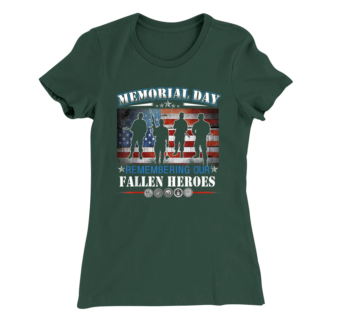 Memorial Day Shirt - Proud Veteran Day US Flag Patriotic T-Shirt, Women T-Shirt