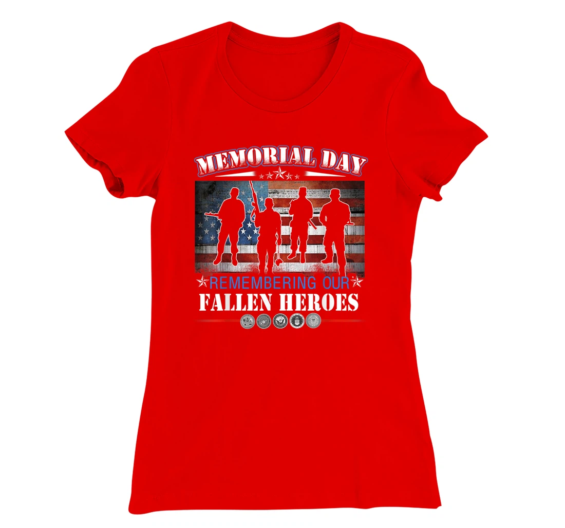 Memorial Day Shirt - Proud Veteran Day US Flag Patriotic T-Shirt, Women T-Shirt