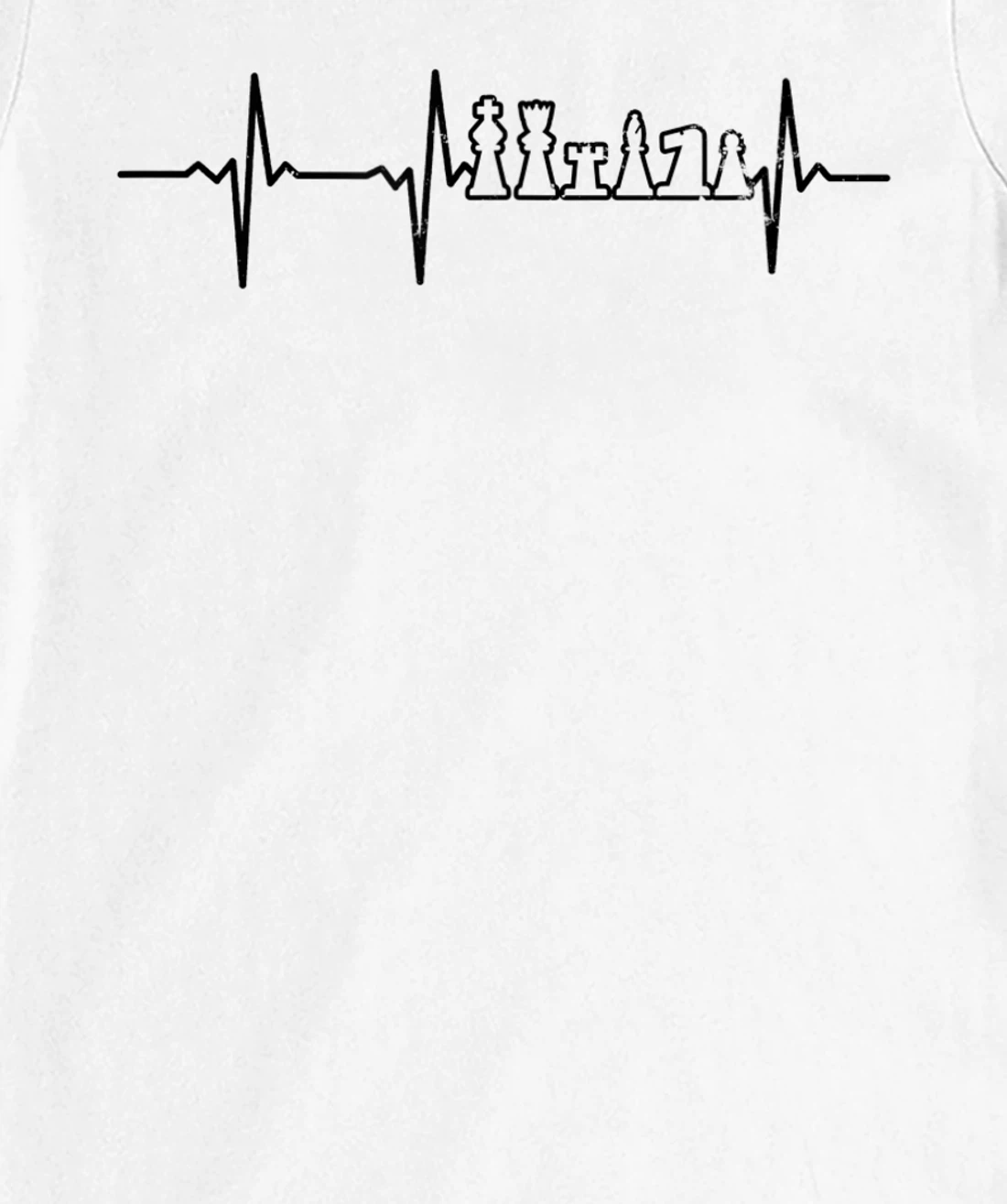 Heartbeat ECG Design Chess Board T-Shirt, Women T-Shirt