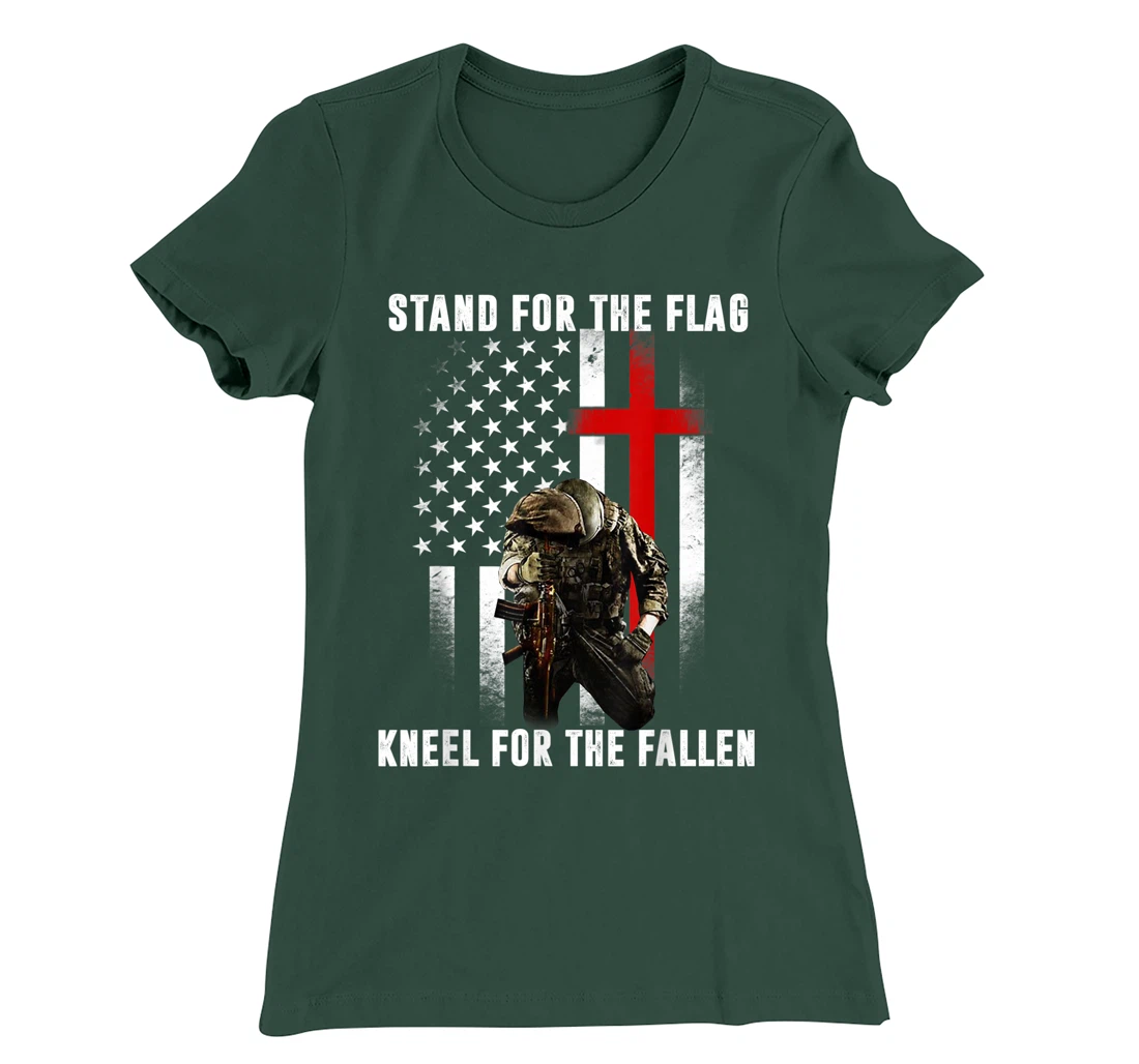 Patriotic Military Veteran American Flag Stand For Men Women T-Shirt, Women T-Shirt