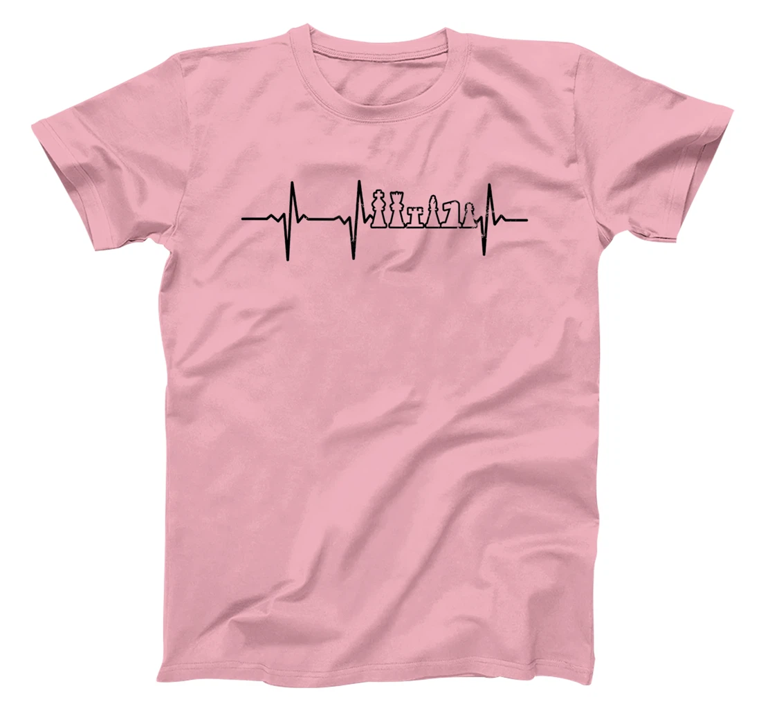 Heartbeat ECG Design Chess Board T-Shirt, Women T-Shirt