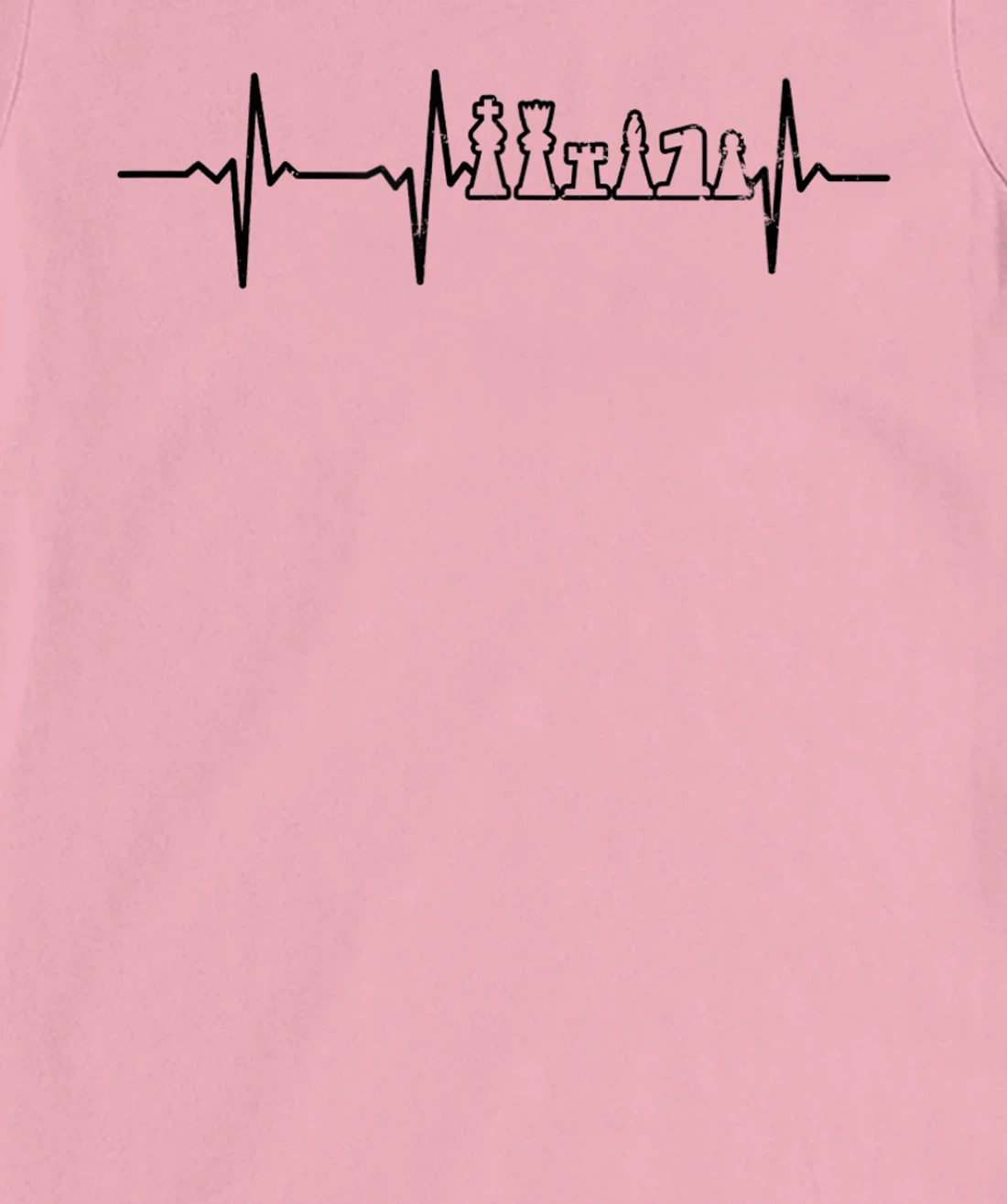 Heartbeat ECG Design Chess Board T-Shirt, Women T-Shirt