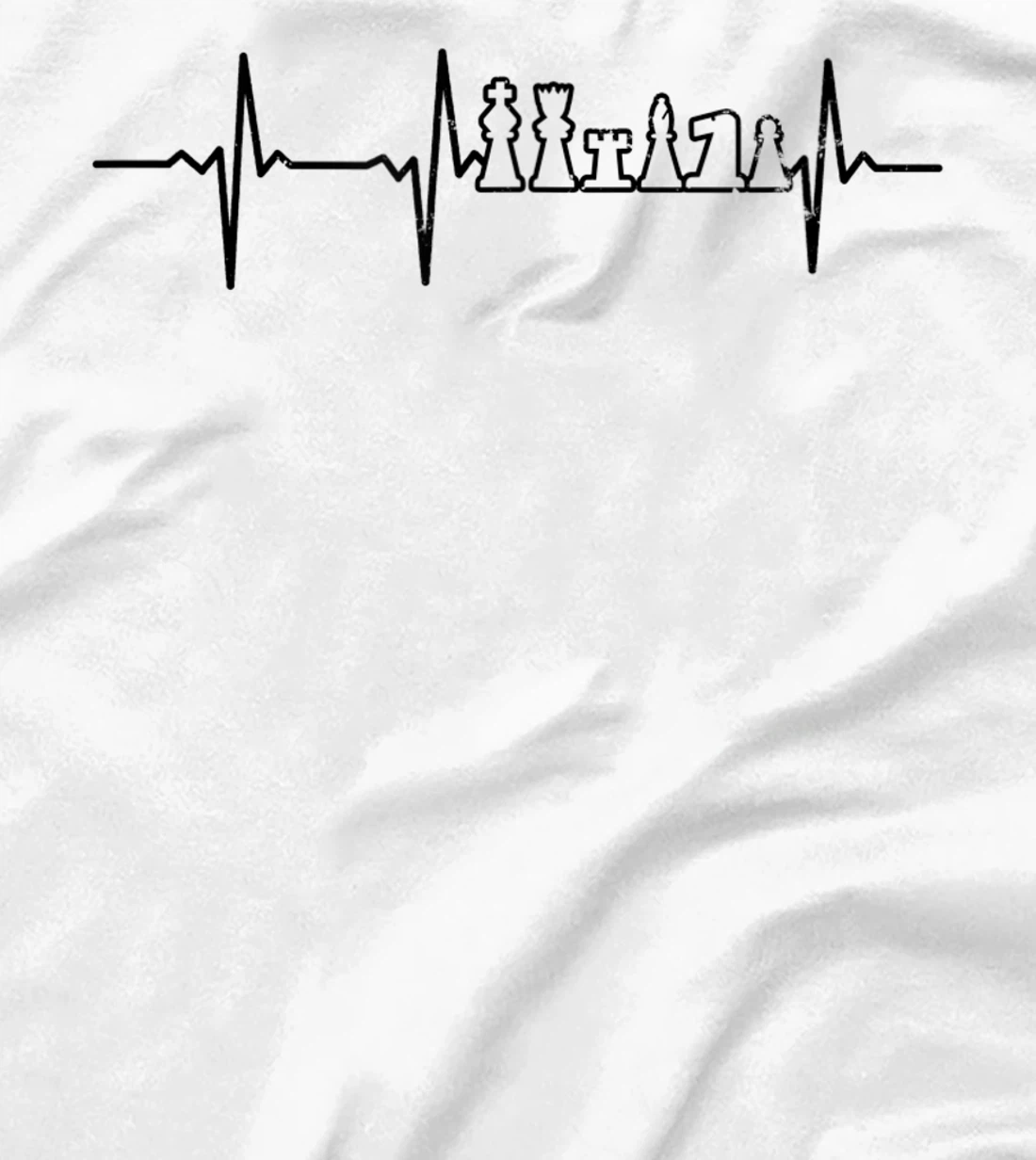 Heartbeat ECG Design Chess Board T-Shirt, Women T-Shirt