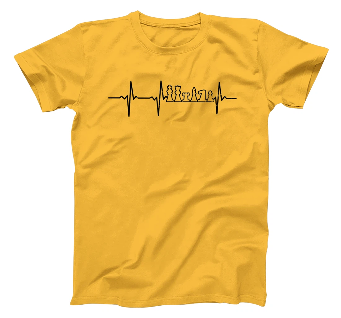 Heartbeat ECG Design Chess Board T-Shirt, Women T-Shirt