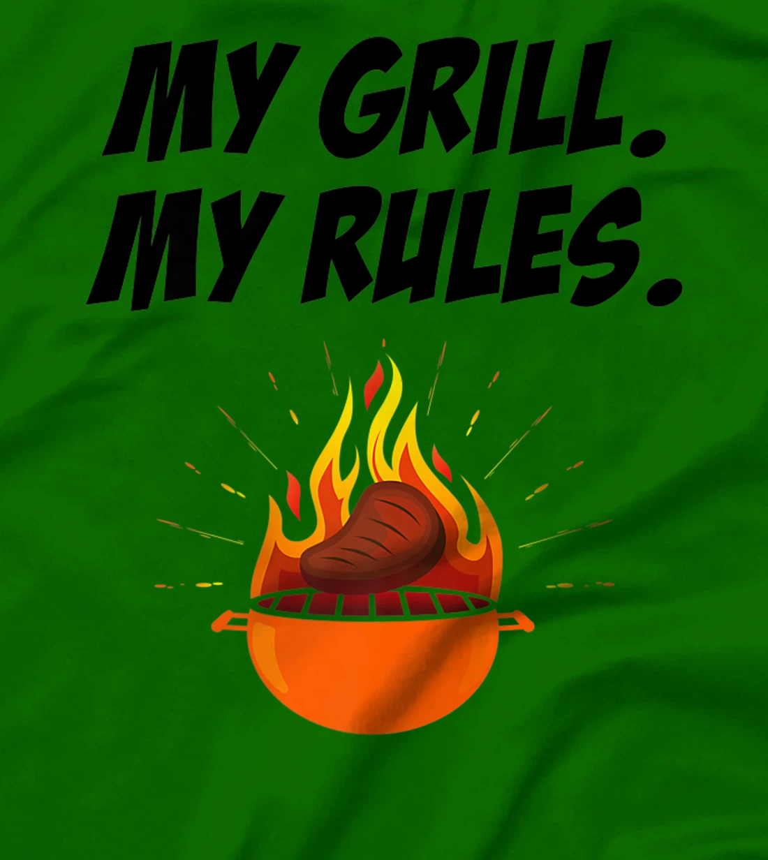 Womens My Grill My Rules Barbecue Bbq Steak Grill Master Smoker T-Shirt, Women T-Shirt