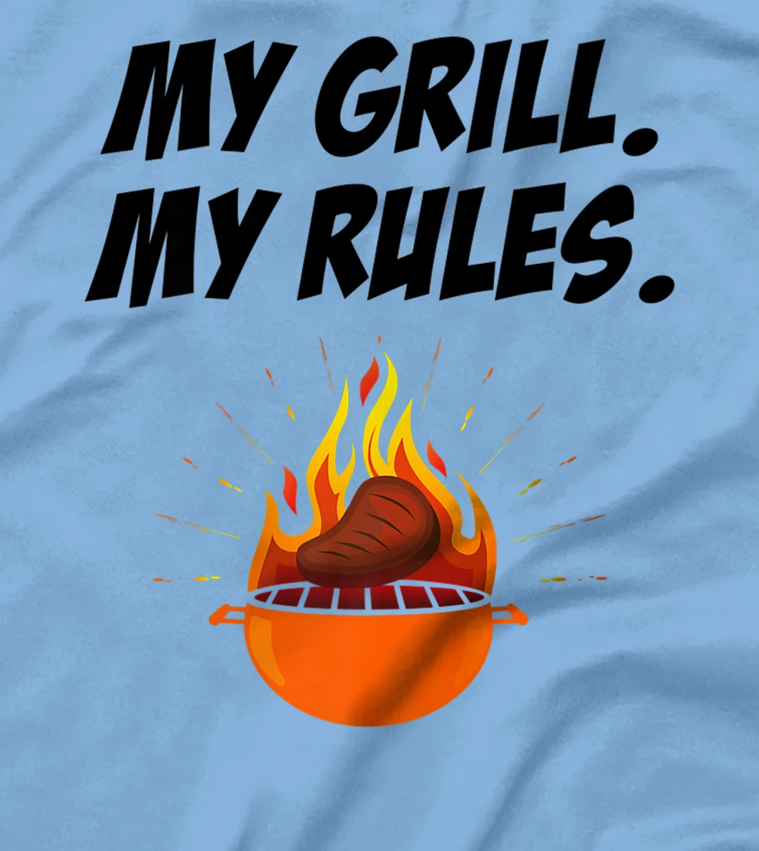 Womens My Grill My Rules Barbecue Bbq Steak Grill Master Smoker T-Shirt, Women T-Shirt