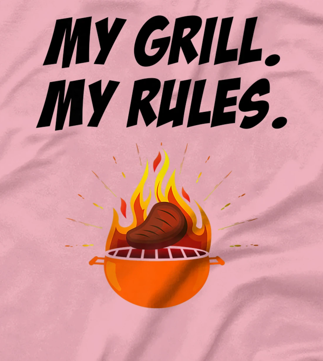 Womens My Grill My Rules Barbecue Bbq Steak Grill Master Smoker T-Shirt, Women T-Shirt