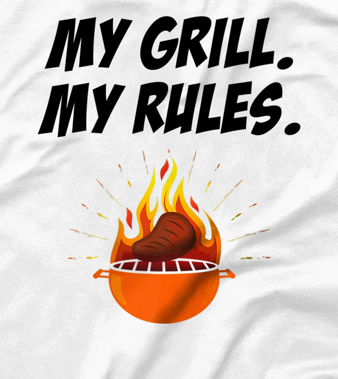 Womens My Grill My Rules Barbecue Bbq Steak Grill Master Smoker T-Shirt, Women T-Shirt