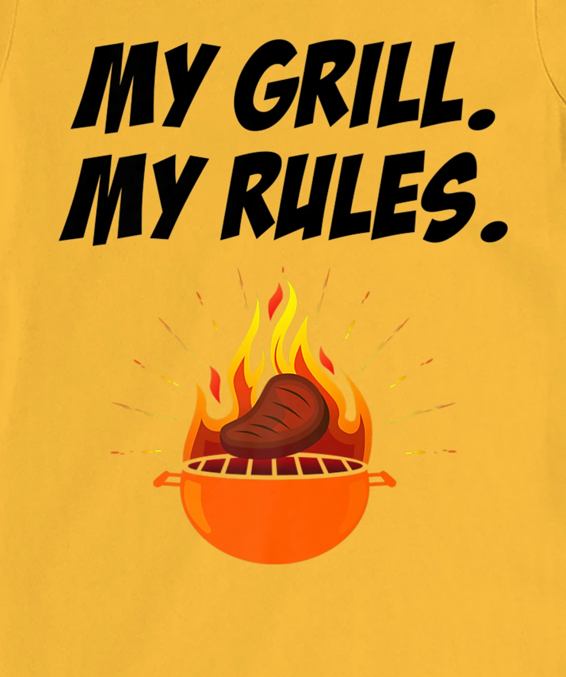 Womens My Grill My Rules Barbecue Bbq Steak Grill Master Smoker T-Shirt, Women T-Shirt