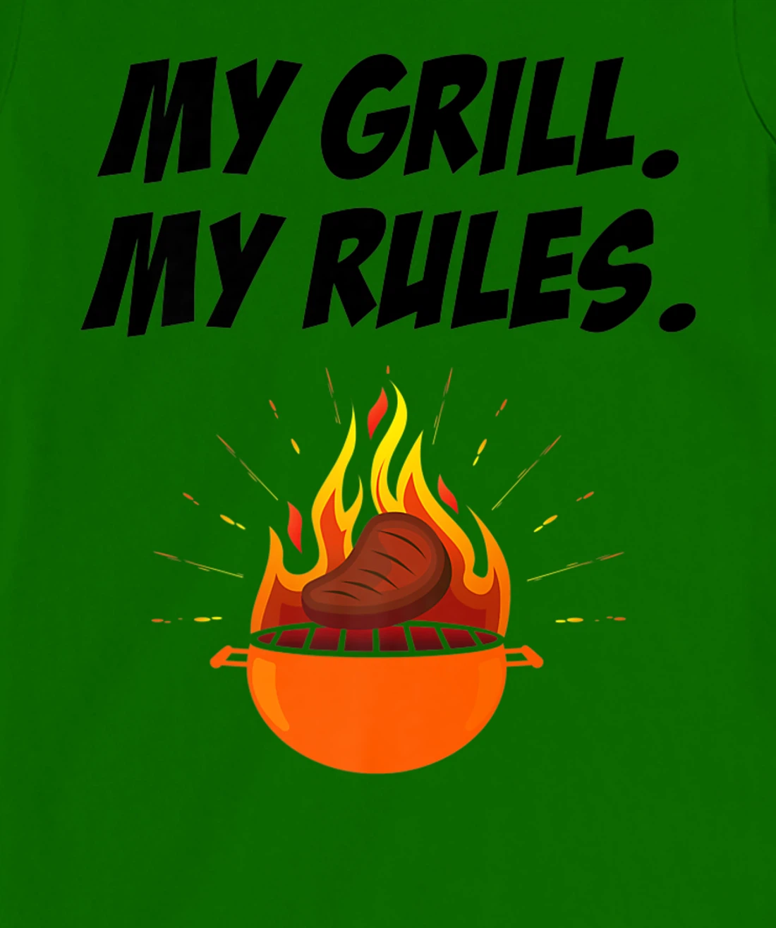 Womens My Grill My Rules Barbecue Bbq Steak Grill Master Smoker T-Shirt, Women T-Shirt