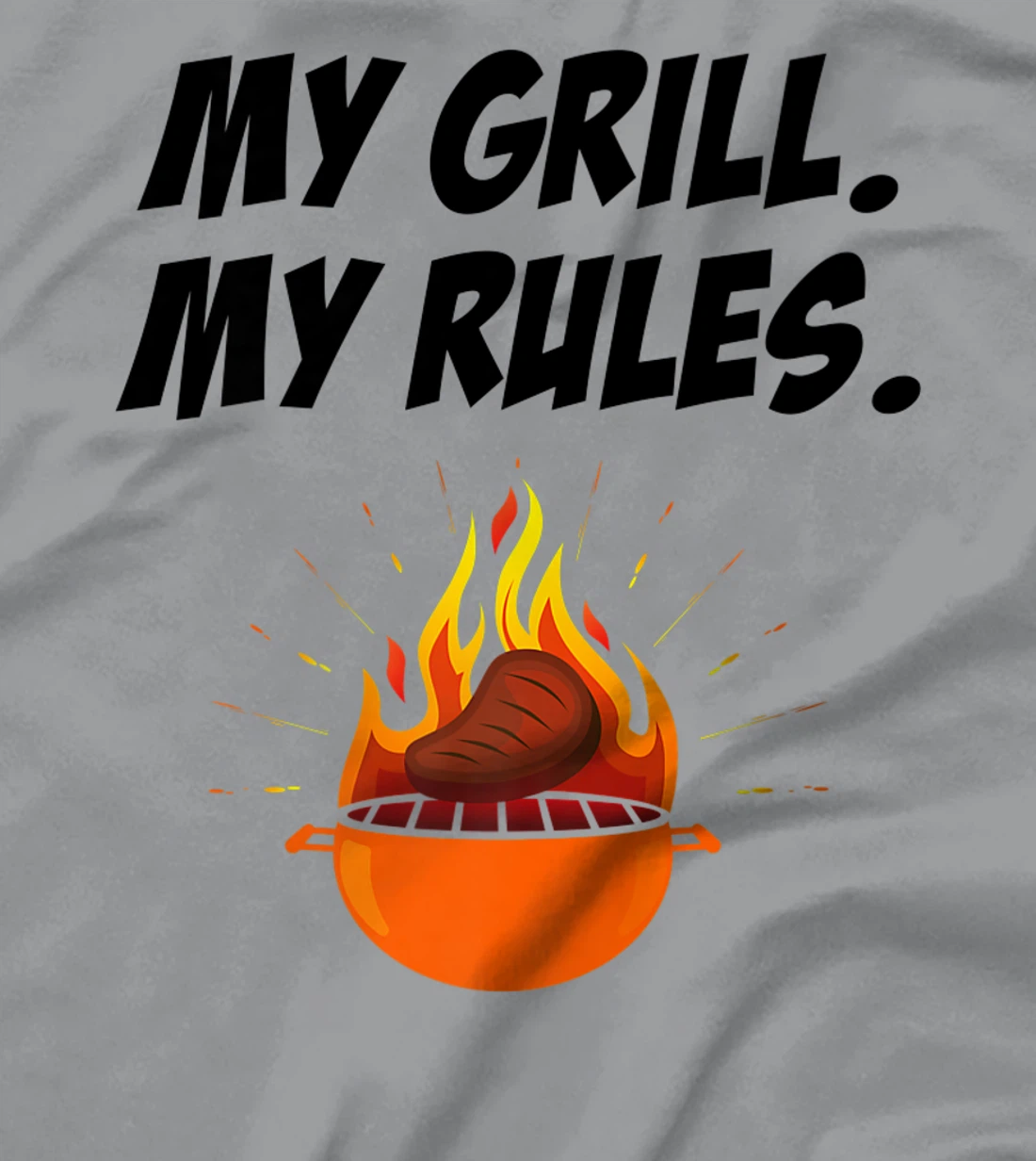 Womens My Grill My Rules Barbecue Bbq Steak Grill Master Smoker T-Shirt, Women T-Shirt