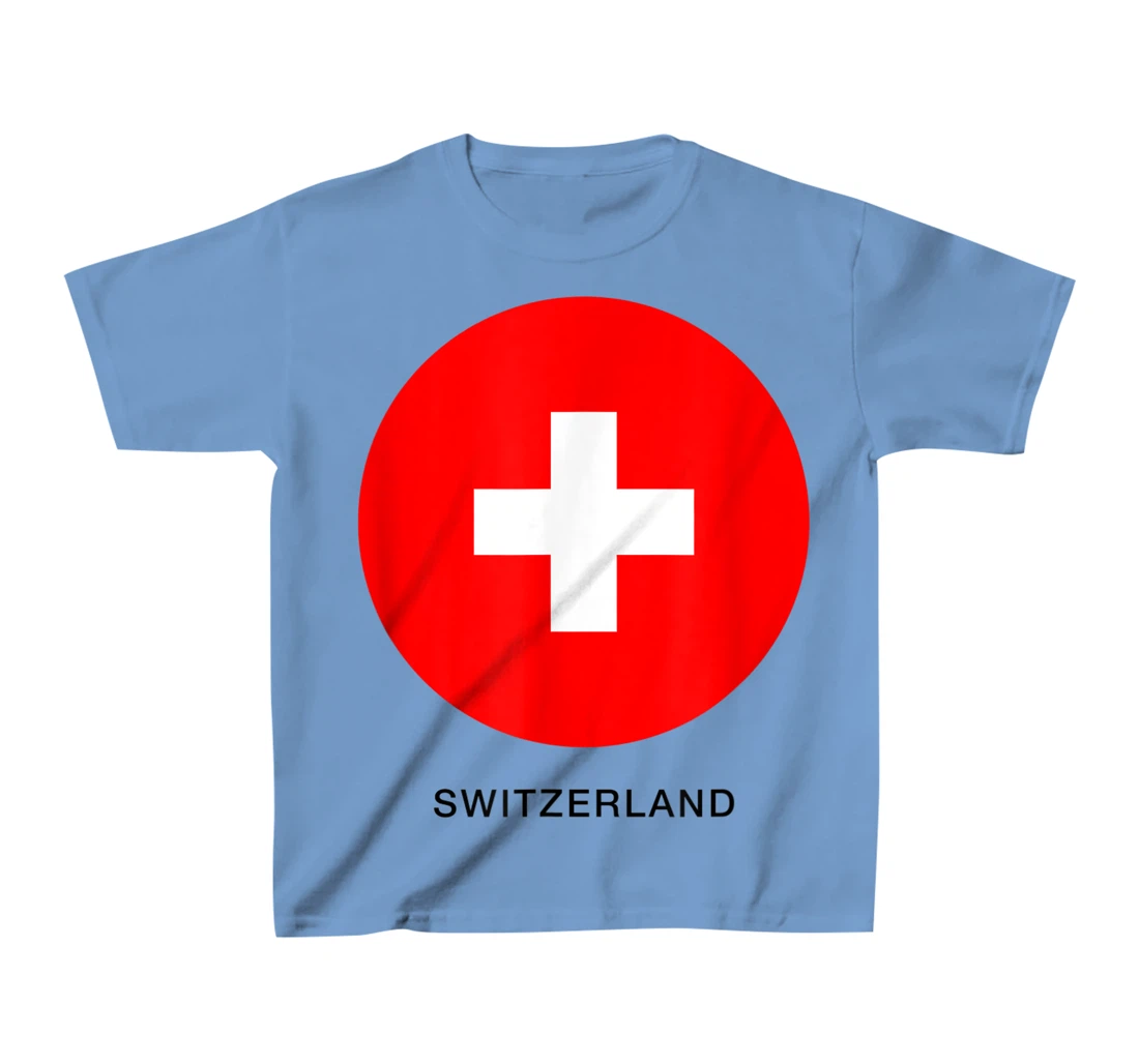 Wear Switzerland Flag Illustration Novelty Graphic Designs T-Shirt, Kid T-Shirt and Women T-Shirt