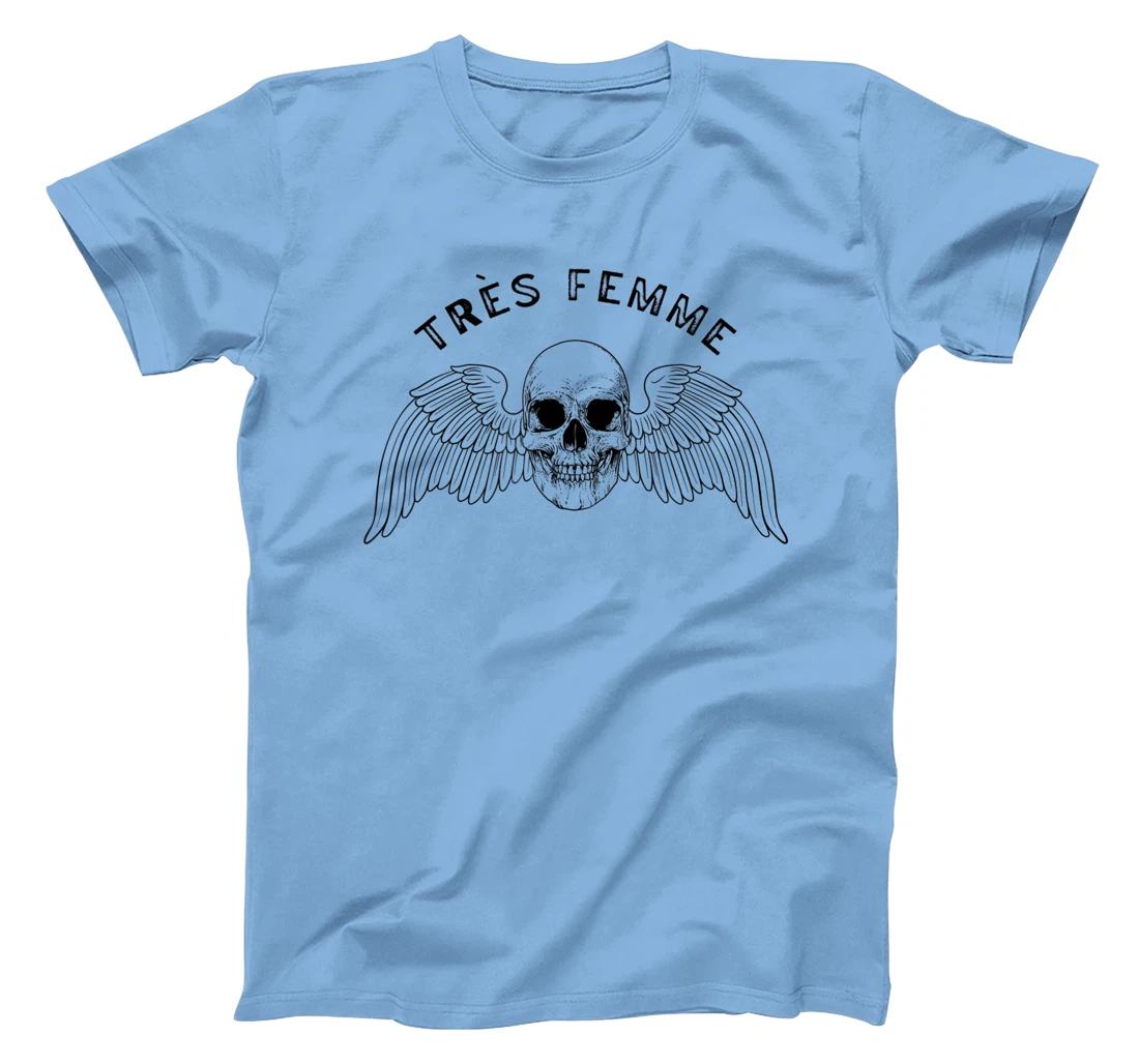 Womens Trés Femme Winged Skull Ironic T-Shirt, Women T-Shirt