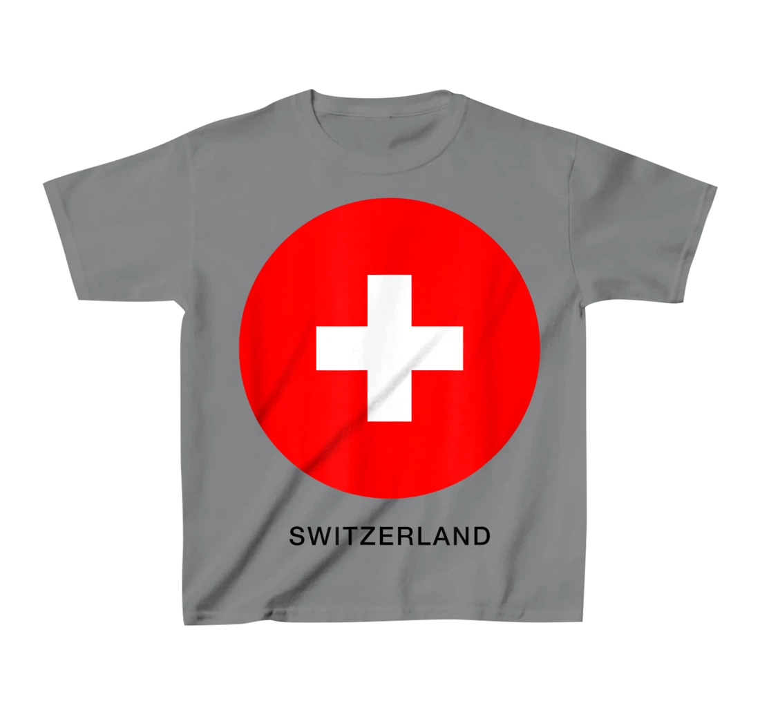 Wear Switzerland Flag Illustration Novelty Graphic Designs T-Shirt, Kid T-Shirt and Women T-Shirt
