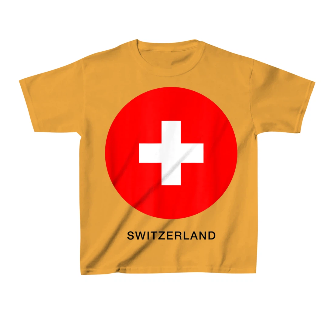 Wear Switzerland Flag Illustration Novelty Graphic Designs T-Shirt, Kid T-Shirt and Women T-Shirt
