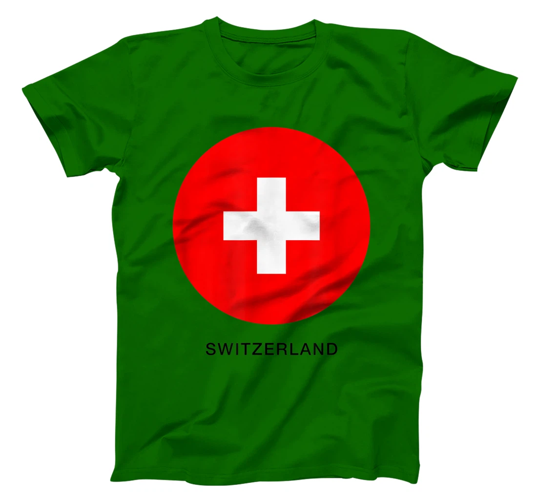 Wear Switzerland Flag Illustration Novelty Graphic Designs T-Shirt, Kid T-Shirt and Women T-Shirt