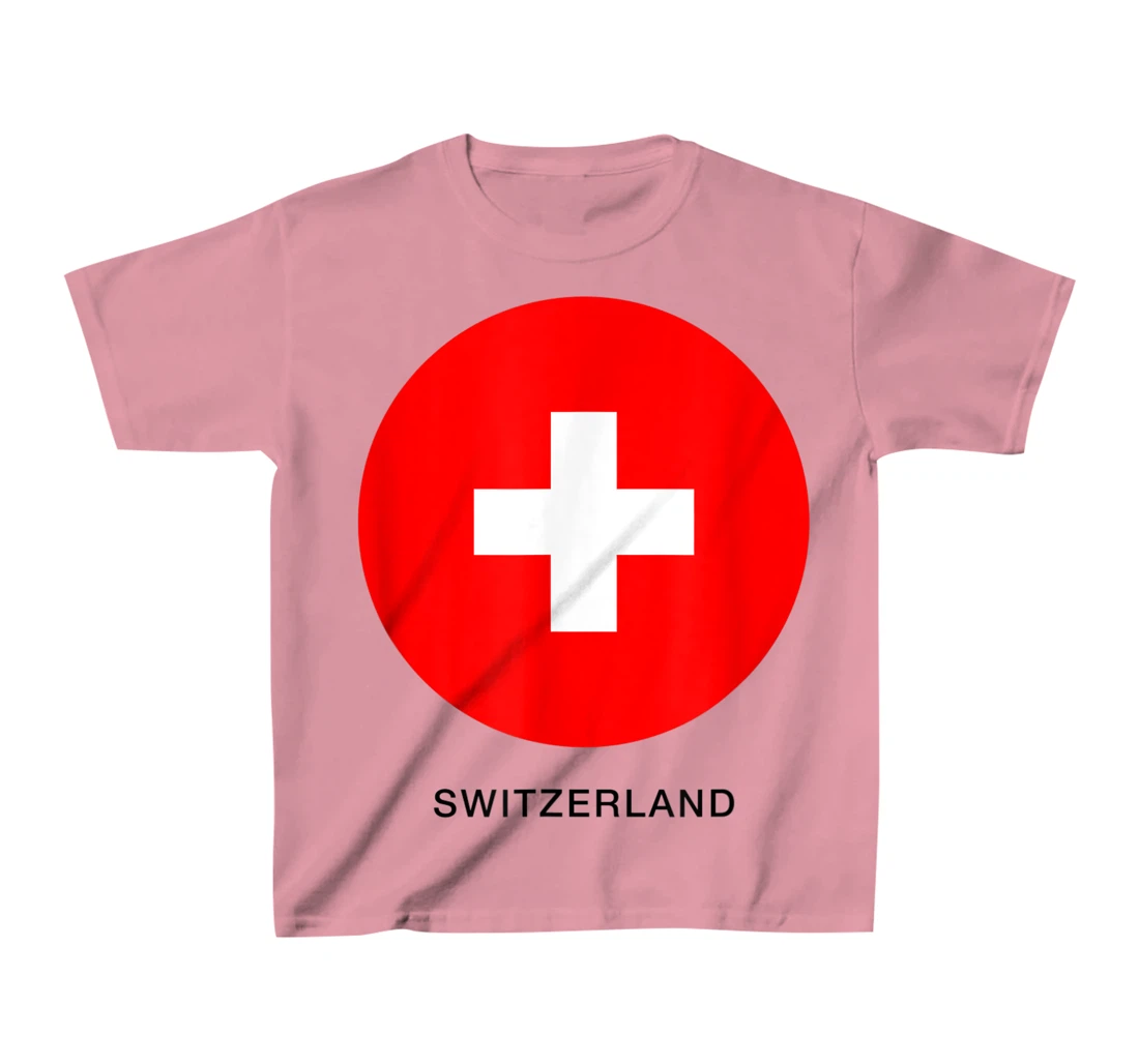 Wear Switzerland Flag Illustration Novelty Graphic Designs T-Shirt, Kid T-Shirt and Women T-Shirt
