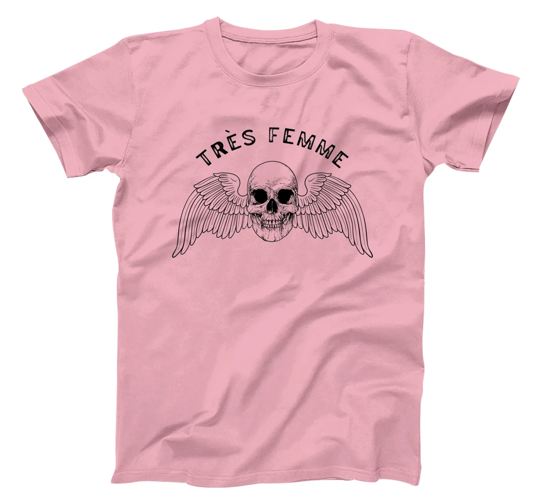 Womens Trés Femme Winged Skull Ironic T-Shirt, Women T-Shirt