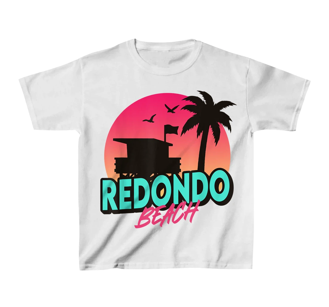 Womens Vintage Redondo Beach California Palm Trees CA Retro T-Shirt, Kid T-Shirt and Women T-Shirt