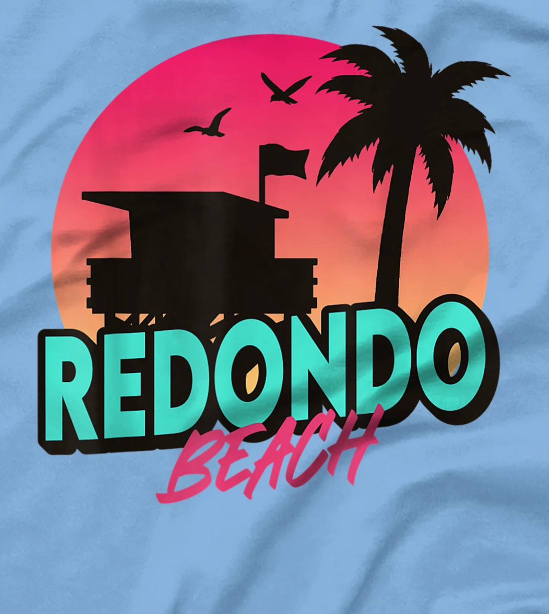 Womens Vintage Redondo Beach California Palm Trees CA Retro T-Shirt, Kid T-Shirt and Women T-Shirt
