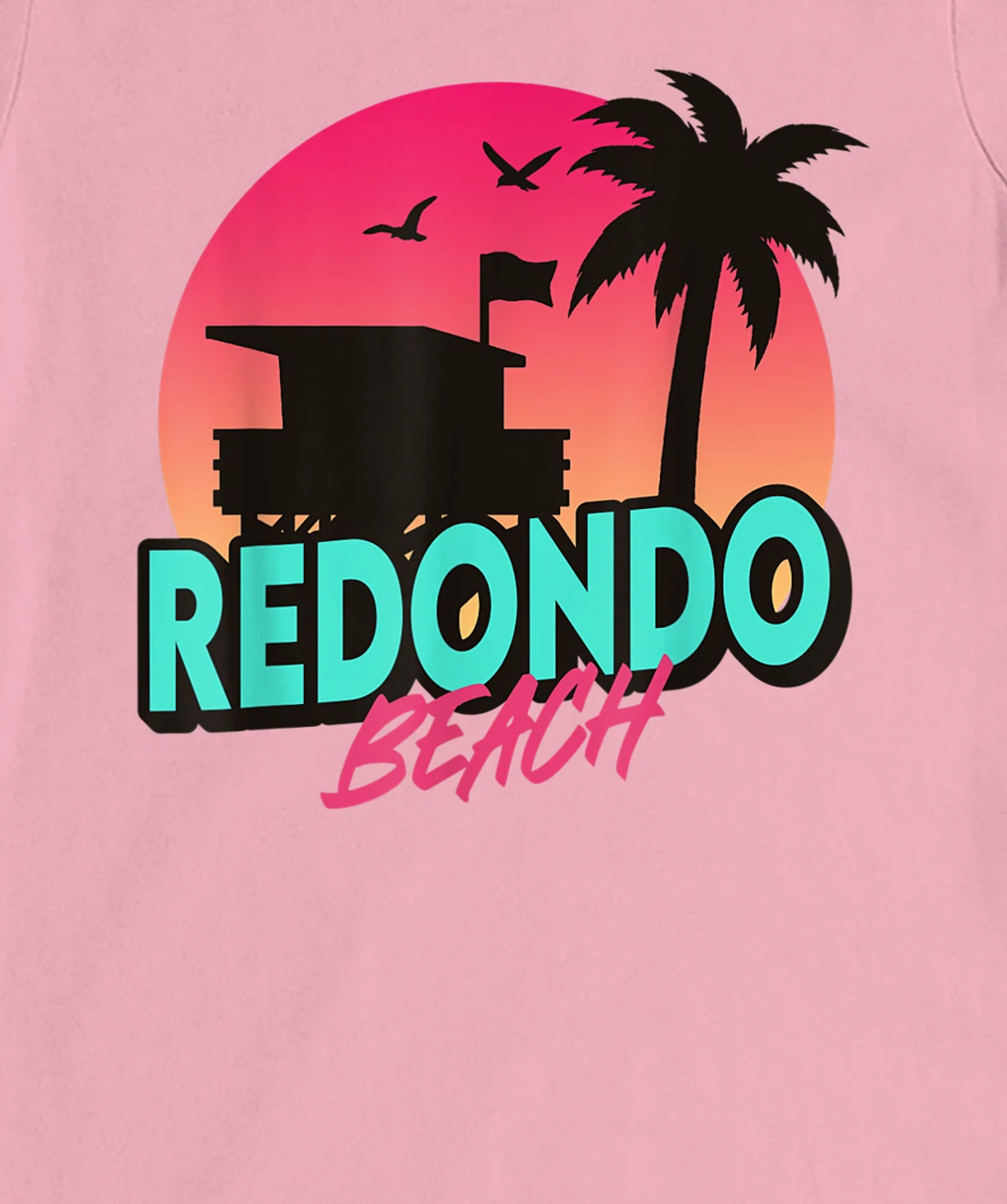 Womens Vintage Redondo Beach California Palm Trees CA Retro T-Shirt, Kid T-Shirt and Women T-Shirt