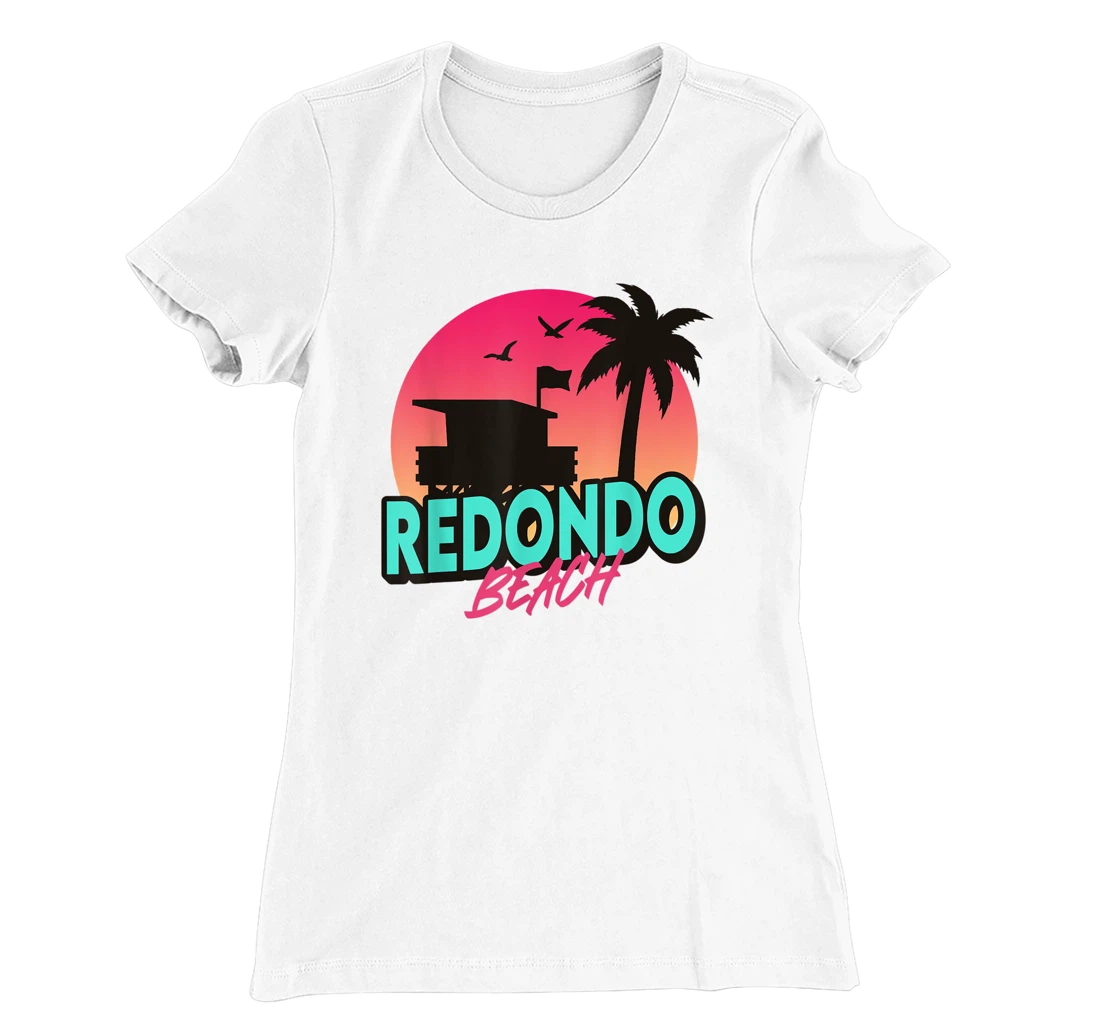 Womens Vintage Redondo Beach California Palm Trees CA Retro T-Shirt, Kid T-Shirt and Women T-Shirt