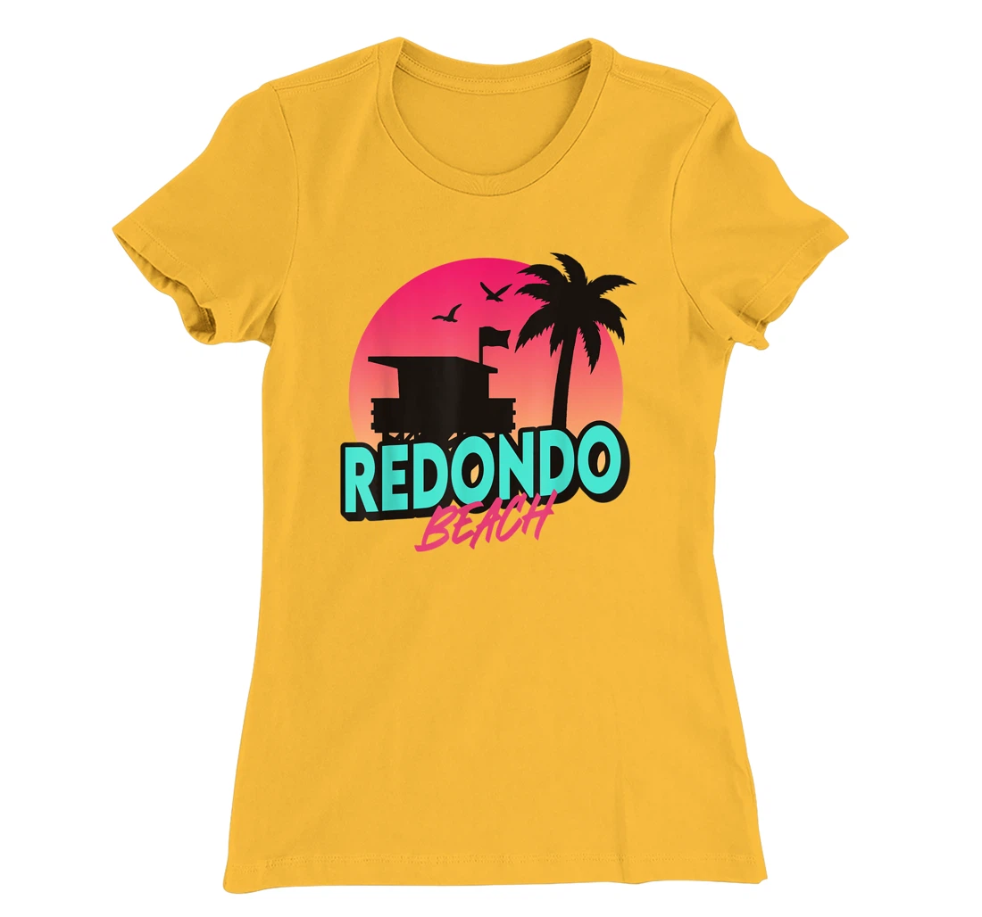 Womens Vintage Redondo Beach California Palm Trees CA Retro T-Shirt, Kid T-Shirt and Women T-Shirt