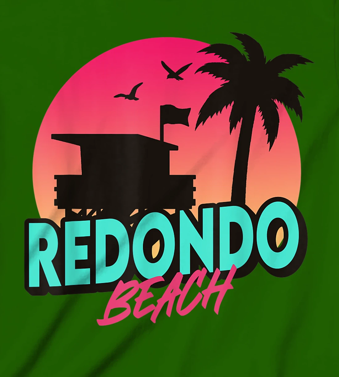 Womens Vintage Redondo Beach California Palm Trees CA Retro T-Shirt, Kid T-Shirt and Women T-Shirt