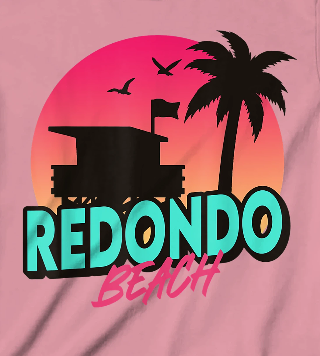 Womens Vintage Redondo Beach California Palm Trees CA Retro T-Shirt, Kid T-Shirt and Women T-Shirt