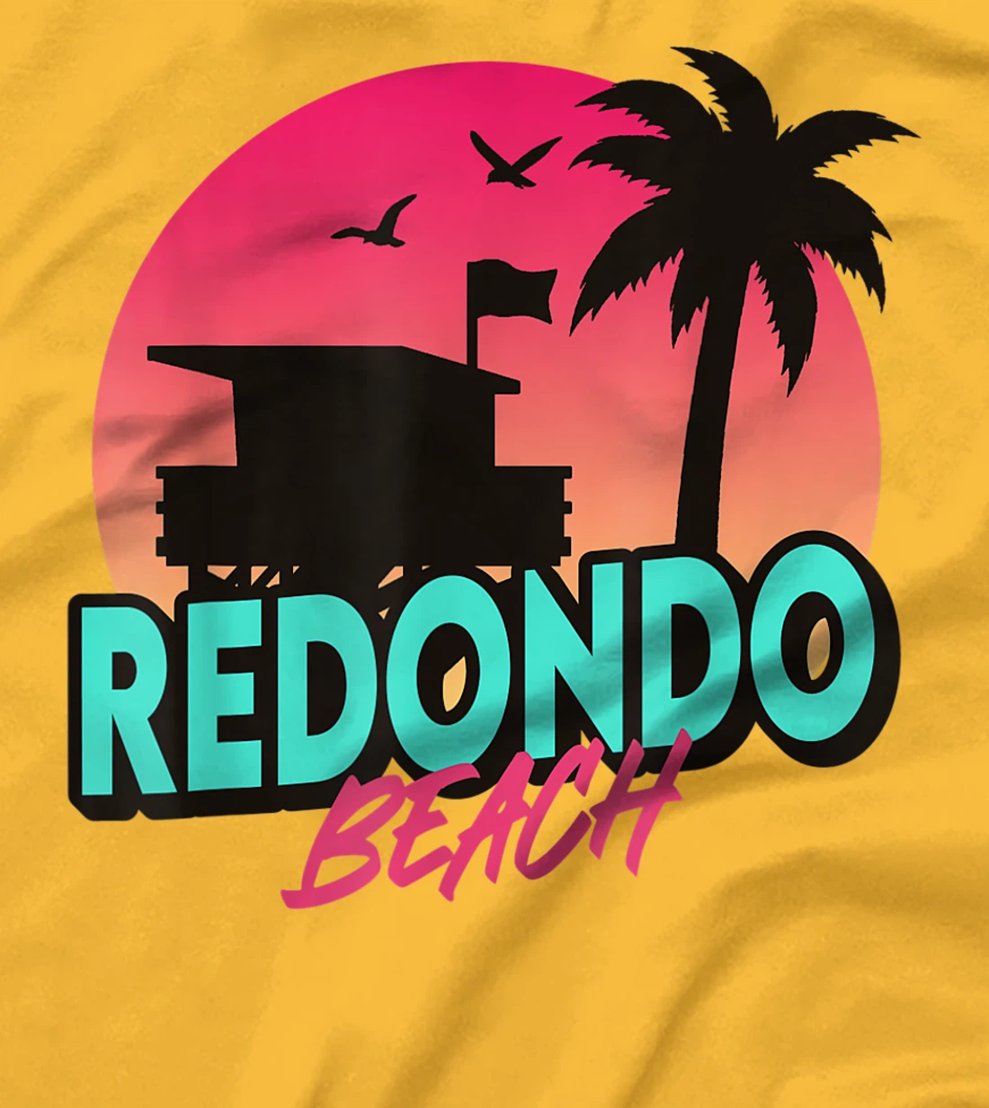 Womens Vintage Redondo Beach California Palm Trees CA Retro T-Shirt, Kid T-Shirt and Women T-Shirt