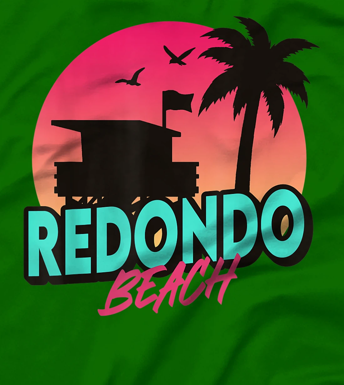 Womens Vintage Redondo Beach California Palm Trees CA Retro T-Shirt, Kid T-Shirt and Women T-Shirt