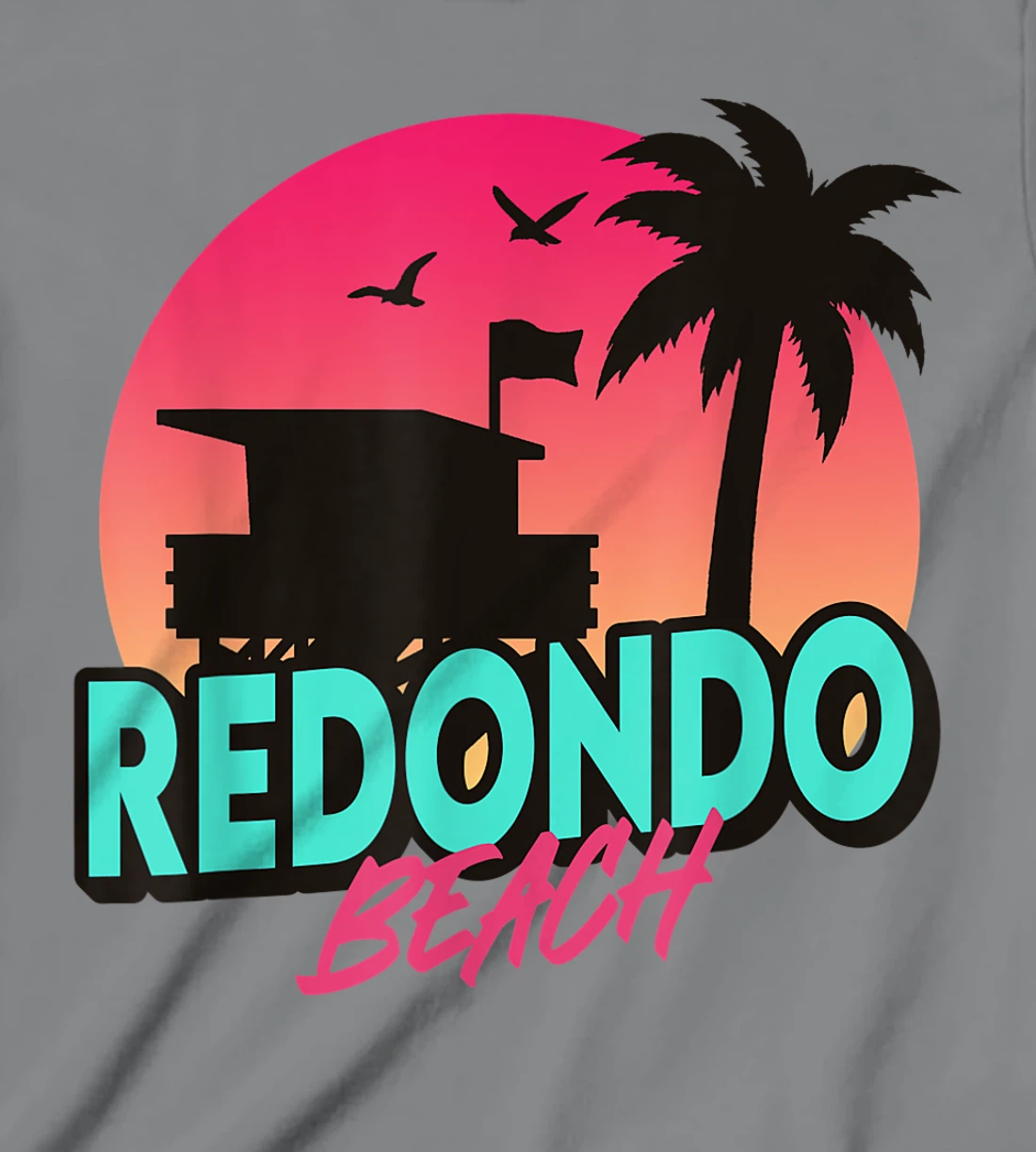 Womens Vintage Redondo Beach California Palm Trees CA Retro T-Shirt, Kid T-Shirt and Women T-Shirt