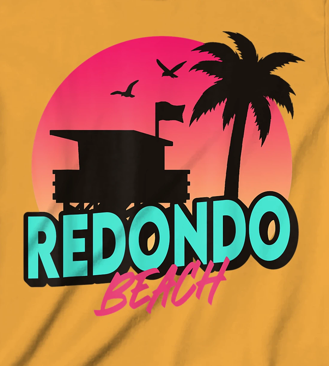 Womens Vintage Redondo Beach California Palm Trees CA Retro T-Shirt, Kid T-Shirt and Women T-Shirt