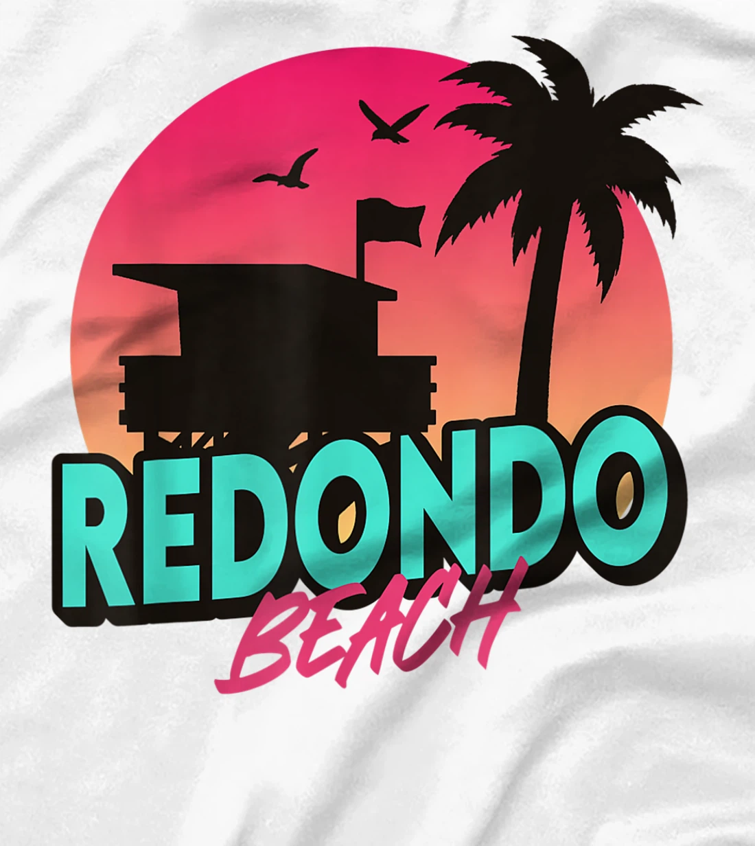 Womens Vintage Redondo Beach California Palm Trees CA Retro T-Shirt, Kid T-Shirt and Women T-Shirt