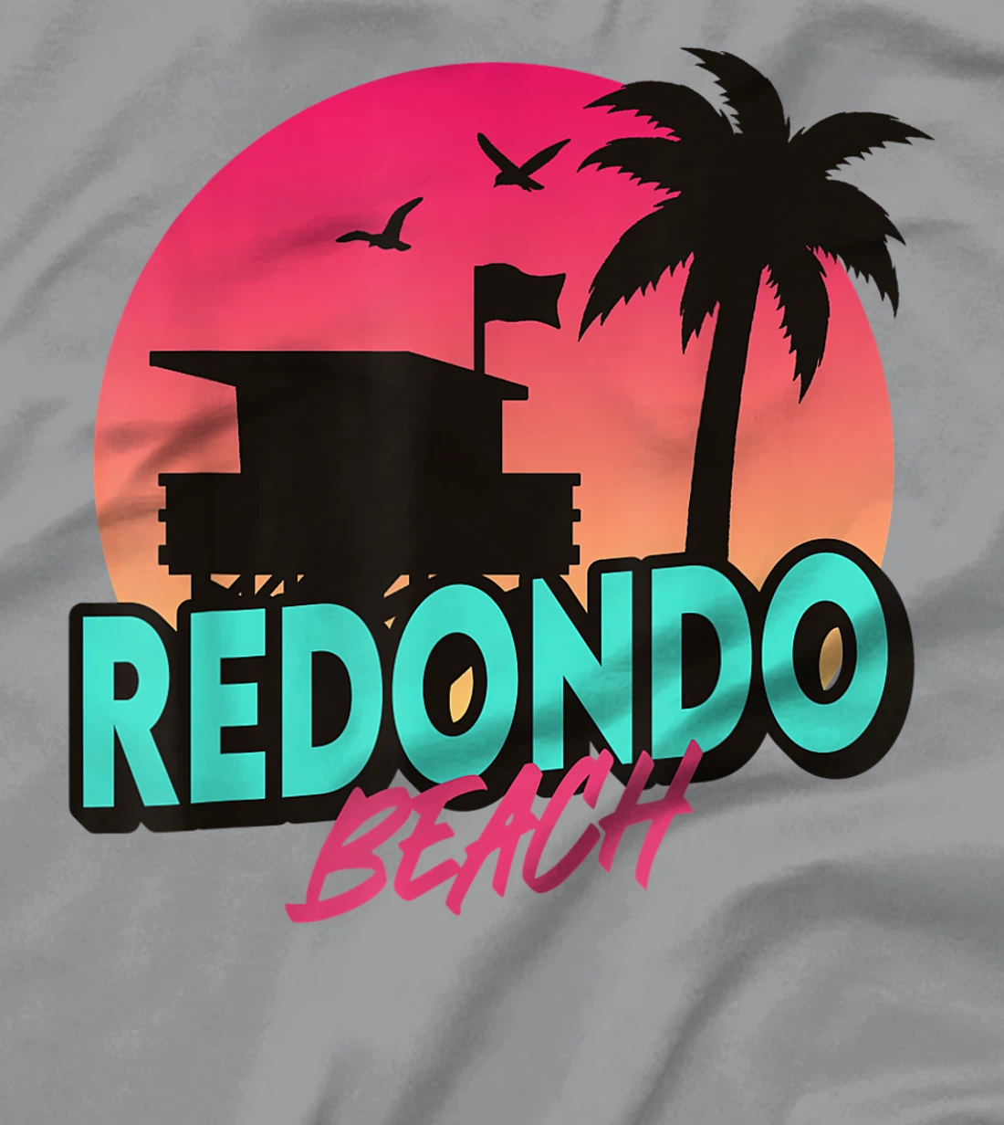 Womens Vintage Redondo Beach California Palm Trees CA Retro T-Shirt, Kid T-Shirt and Women T-Shirt