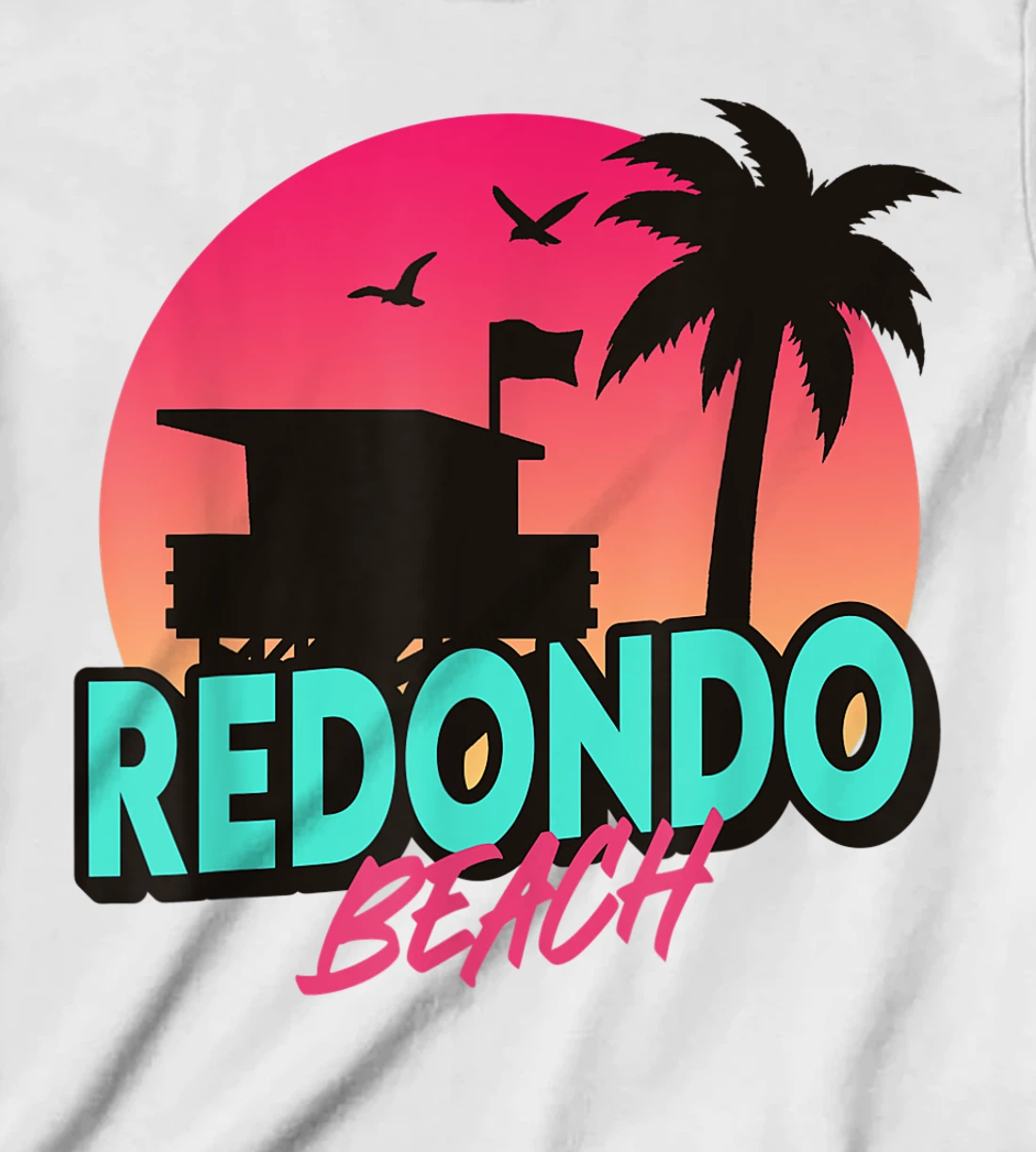Womens Vintage Redondo Beach California Palm Trees CA Retro T-Shirt, Kid T-Shirt and Women T-Shirt