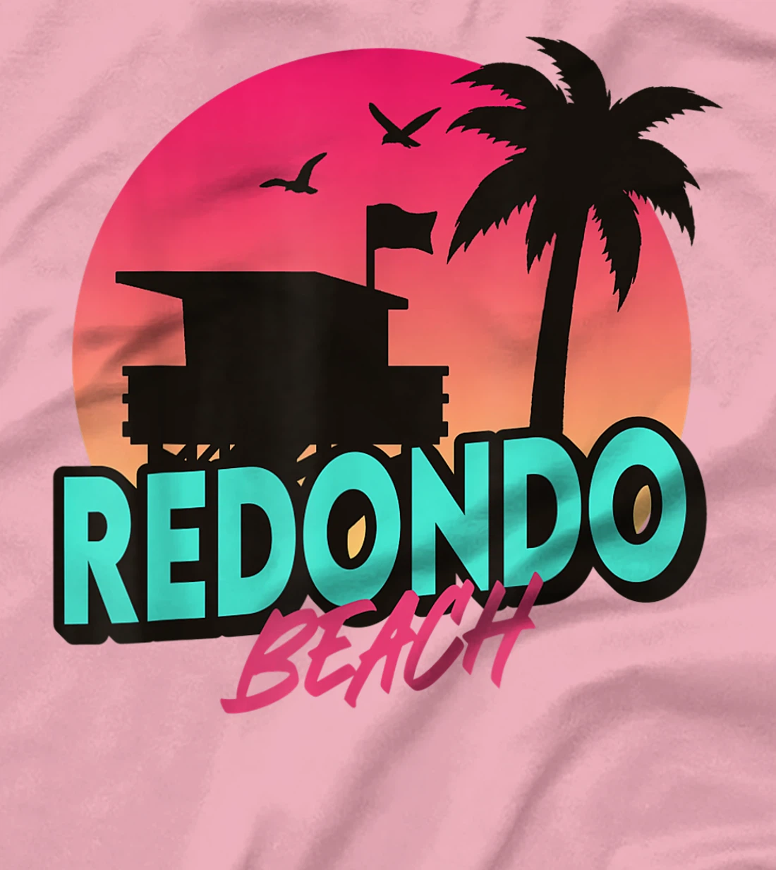 Womens Vintage Redondo Beach California Palm Trees CA Retro T-Shirt, Kid T-Shirt and Women T-Shirt