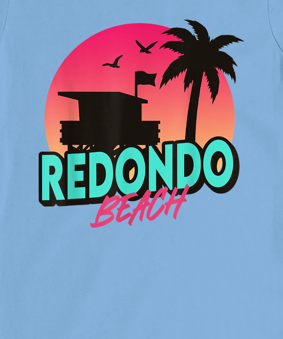 Womens Vintage Redondo Beach California Palm Trees CA Retro T-Shirt, Kid T-Shirt and Women T-Shirt