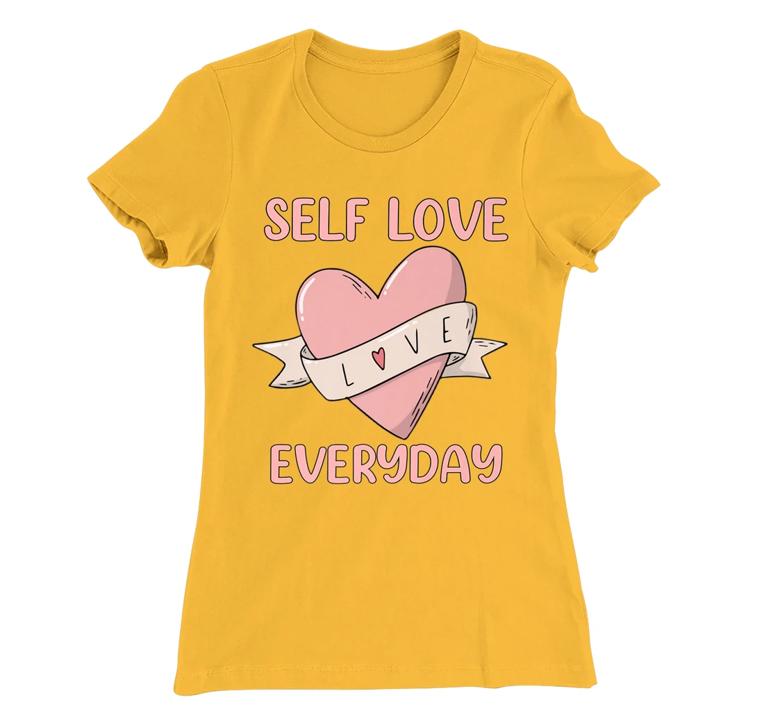 Womens Self Love Everyday Mental Health Meditation Yoga T-Shirt, Women T-Shirt