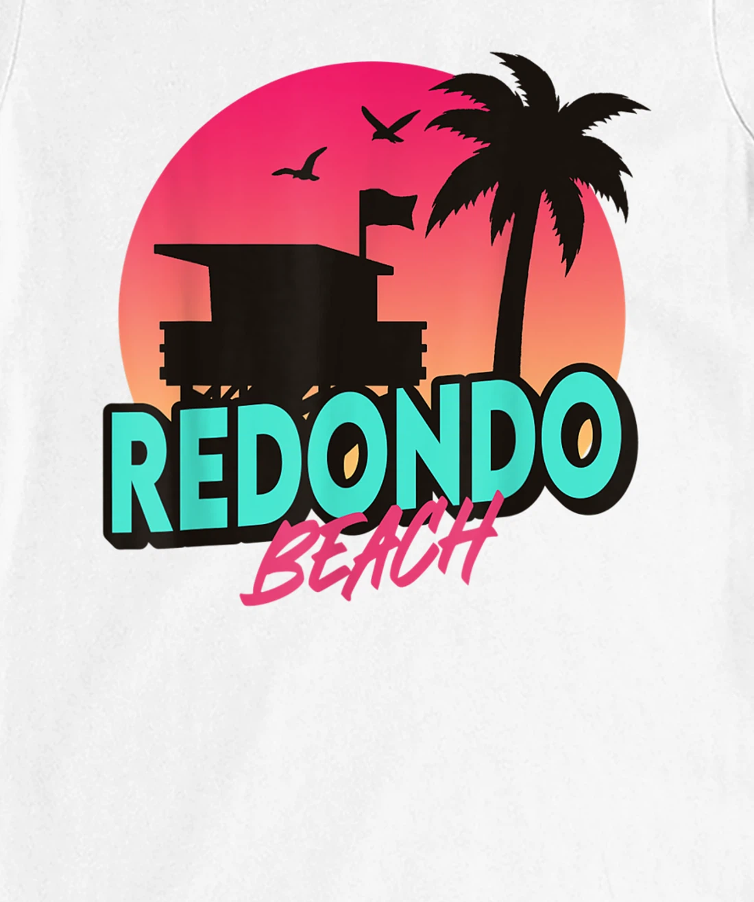 Womens Vintage Redondo Beach California Palm Trees CA Retro T-Shirt, Kid T-Shirt and Women T-Shirt