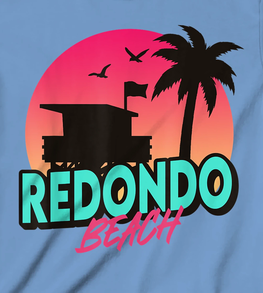 Womens Vintage Redondo Beach California Palm Trees CA Retro T-Shirt, Kid T-Shirt and Women T-Shirt