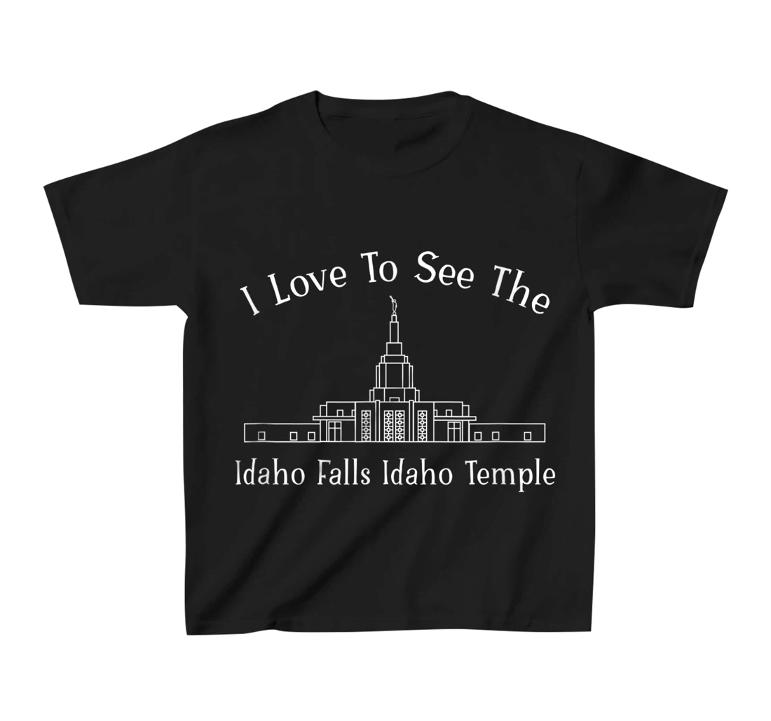 Idaho Falls ID Temple, I love to see my temple, happy T-Shirt, Kid T-Shirt and Women T-Shirt