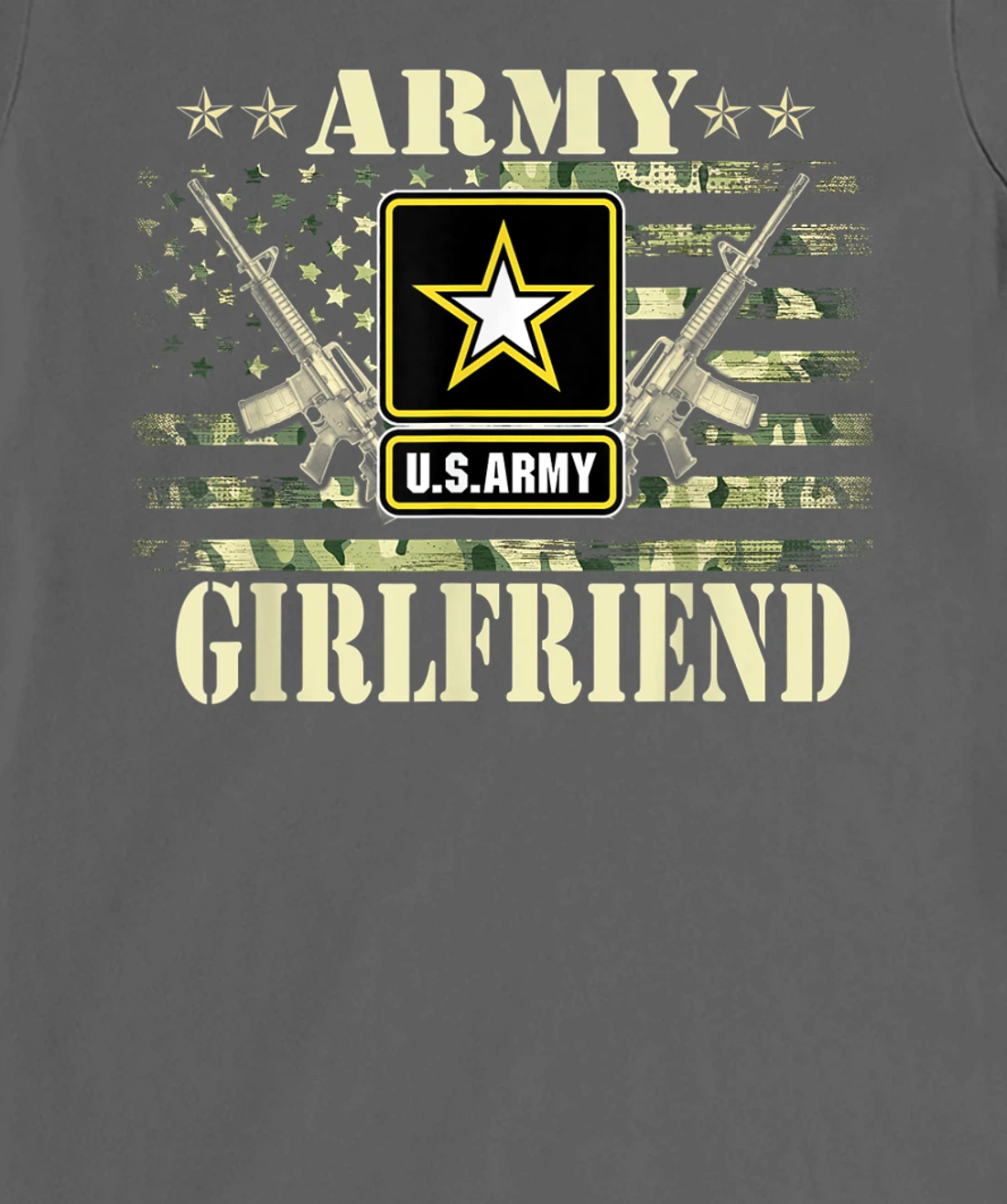 Proud Army Girlfriend Shirt United States USA Flag Mother T-Shirt, Women T-Shirt
