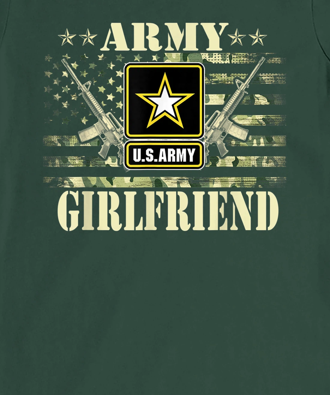 Proud Army Girlfriend Shirt United States USA Flag Mother T-Shirt, Women T-Shirt