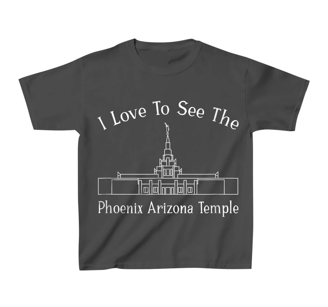 Phoenix AZ Temple, I love to see my temple, happy T-Shirt, Kid T-Shirt and Women T-Shirt