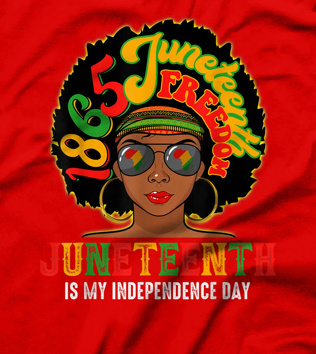 Juneteenth Is My Independence Day Afro African Girl T-Shirt, Kid T-Shirt and Women T-Shirt