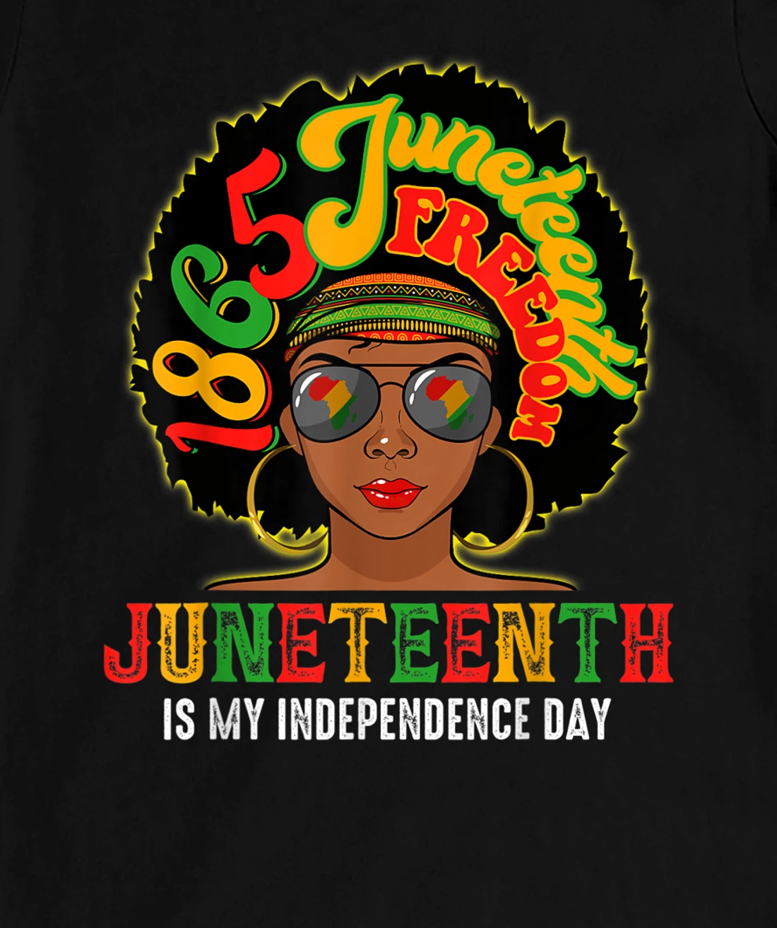 Juneteenth Is My Independence Day Afro African Girl T-Shirt, Kid T-Shirt and Women T-Shirt