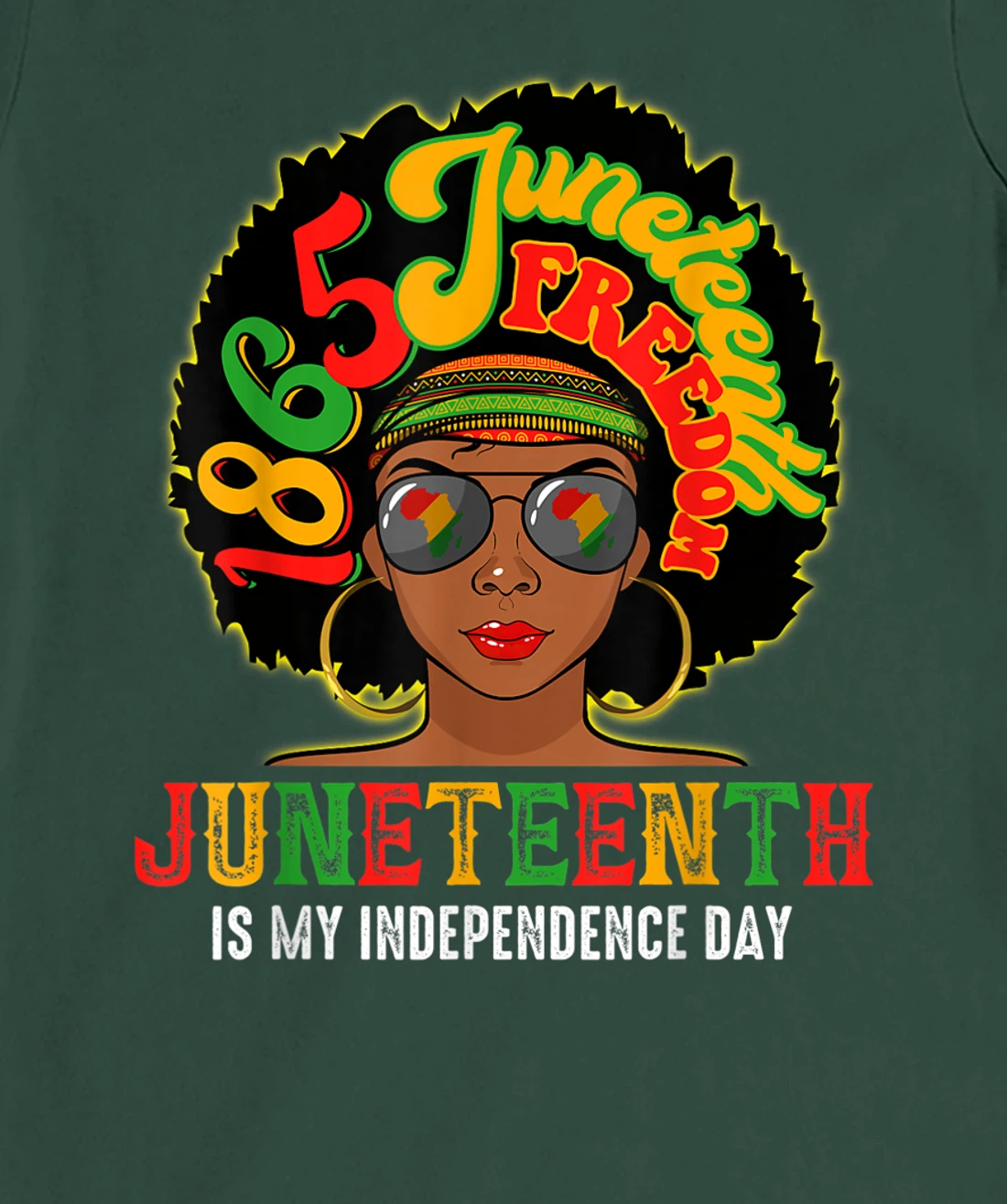Juneteenth Is My Independence Day Afro African Girl T-Shirt, Kid T-Shirt and Women T-Shirt